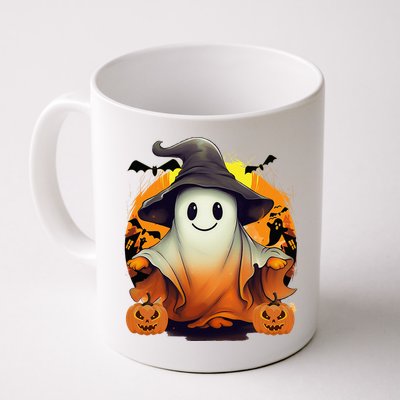 HAPPY HALLOWEEN Cute Halloween Ghost Bat & Halloween Pumpkin Mug