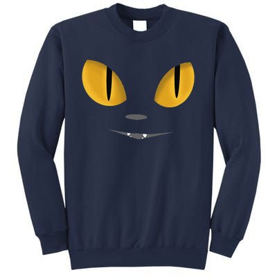 Happy Halloween Cat Eyes Spooky Scary Cat Face Sweatshirt