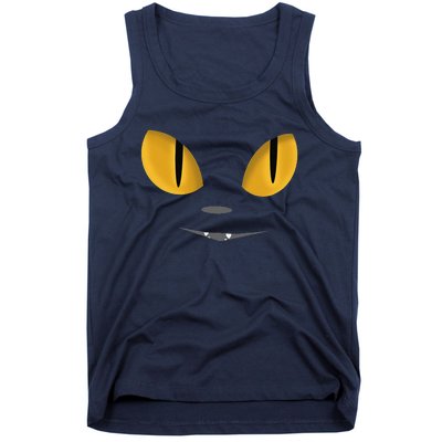 Happy Halloween Cat Eyes Spooky Scary Cat Face Tank Top