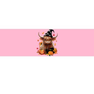 Halloween Highland Cow Witchy Cow Spooky Pumpkin Hello Fall Bumper Sticker