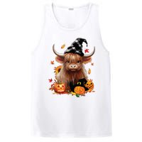 Halloween Highland Cow Witchy Cow Spooky Pumpkin Hello Fall PosiCharge Competitor Tank