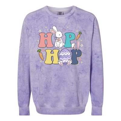 Hip Hop Cute Easter Bunny Colorblast Crewneck Sweatshirt