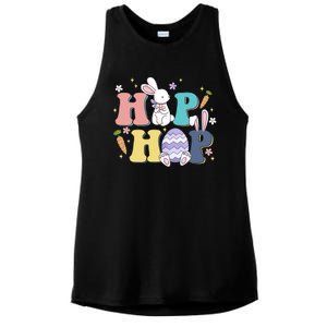 Hip Hop Cute Easter Bunny Ladies PosiCharge Tri-Blend Wicking Tank