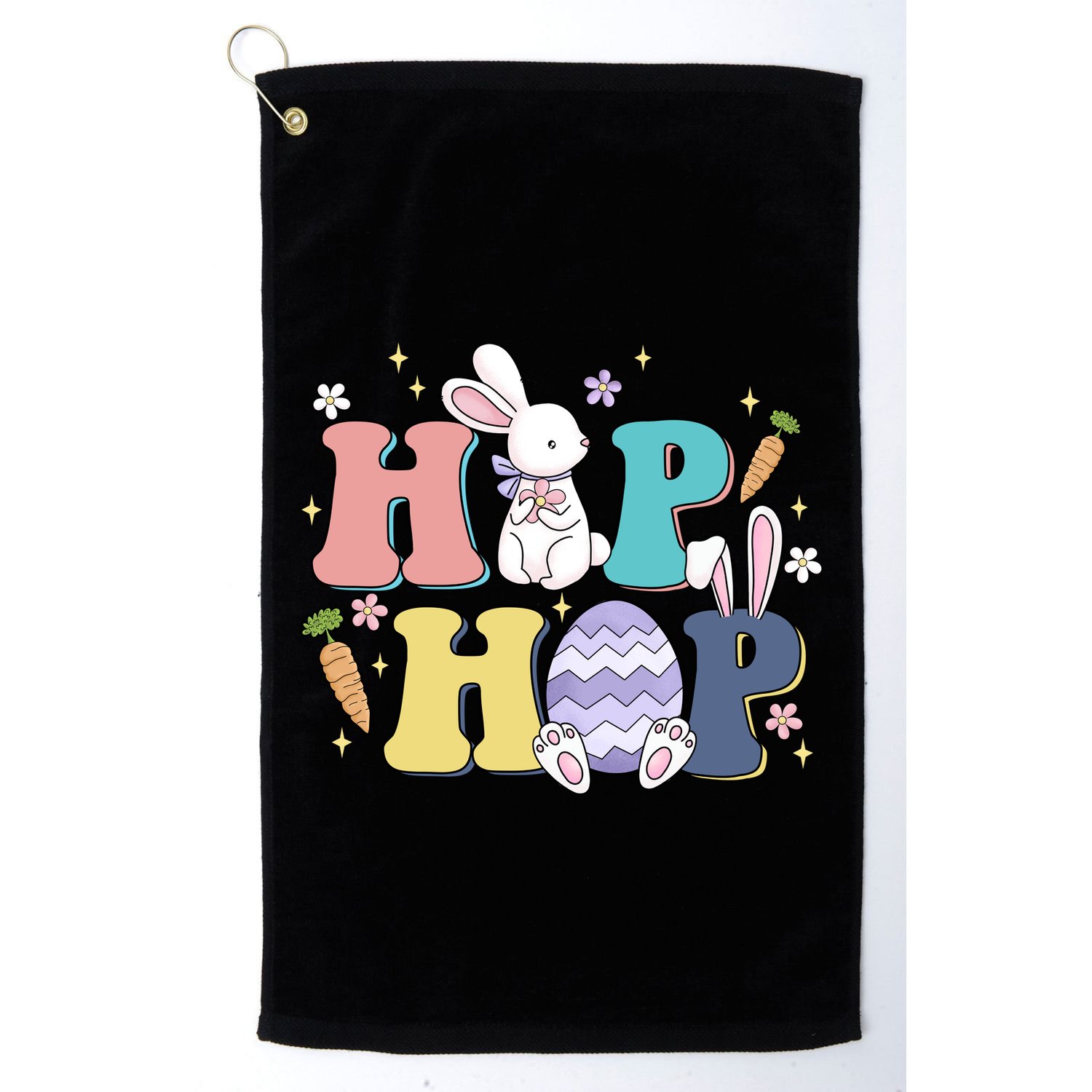 Hip Hop Cute Easter Bunny Golf Towel