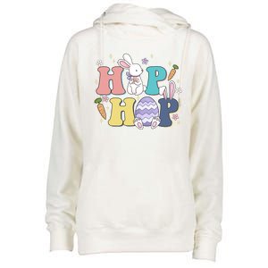 Hip Hop Cute Easter Bunny Womens Funnel Neck Pullover Hood