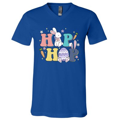 Hip Hop Cute Easter Bunny V-Neck T-Shirt