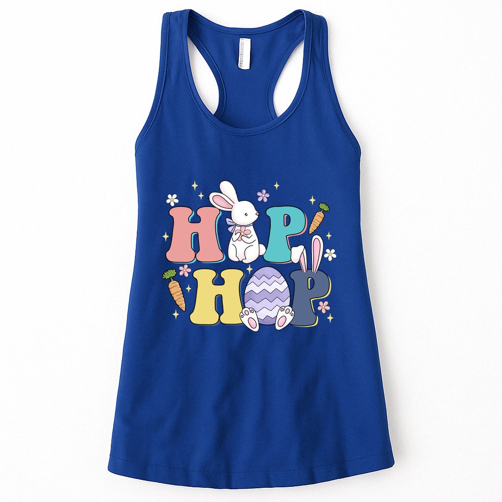 Hip Hop Cute Easter Bunny Womens Tank Top