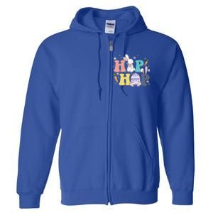 Hip Hop Cute Easter Bunny Full Zip Hoodie