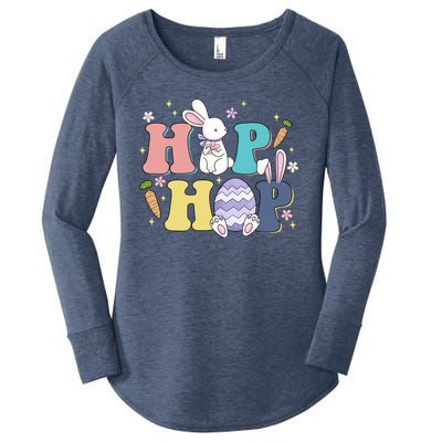 Hip Hop Cute Easter Bunny Women's Perfect Tri Tunic Long Sleeve Shirt