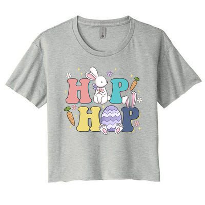 Hip Hop Cute Easter Bunny Women's Crop Top Tee