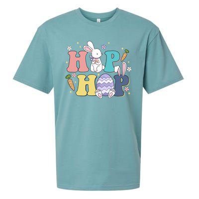 Hip Hop Cute Easter Bunny Sueded Cloud Jersey T-Shirt