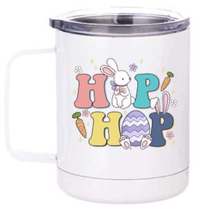 Hip Hop Cute Easter Bunny 12 oz Stainless Steel Tumbler Cup