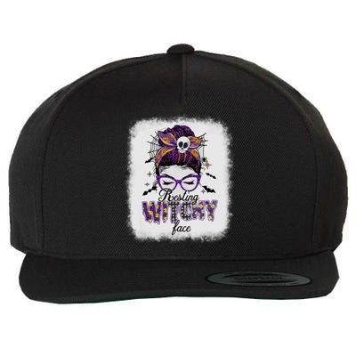 Happy Halloween Costume Resting Witch Face Funny Gift Wool Snapback Cap