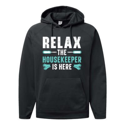 Housekeeping Housekeeper Cleaner Job Cleaning Crew Performance Fleece Hoodie