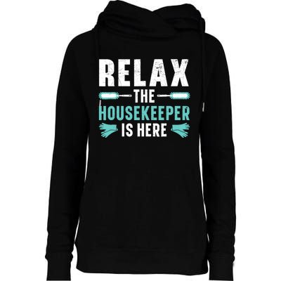 Housekeeping Housekeeper Cleaner Job Cleaning Crew Womens Funnel Neck Pullover Hood