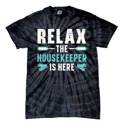 Housekeeping Housekeeper Cleaner Job Cleaning Crew Tie-Dye T-Shirt