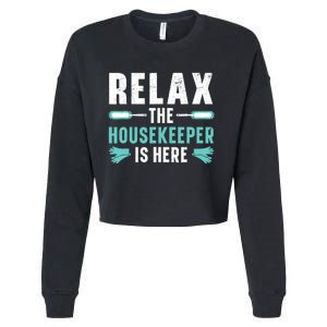 Housekeeping Housekeeper Cleaner Job Cleaning Crew Cropped Pullover Crew