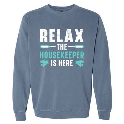 Housekeeping Housekeeper Cleaner Job Cleaning Crew Garment-Dyed Sweatshirt