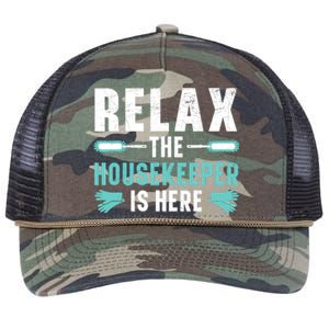 Housekeeping Housekeeper Cleaner Job Cleaning Crew Retro Rope Trucker Hat Cap