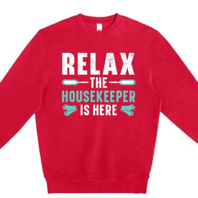 Housekeeping Housekeeper Cleaner Job Cleaning Crew Premium Crewneck Sweatshirt