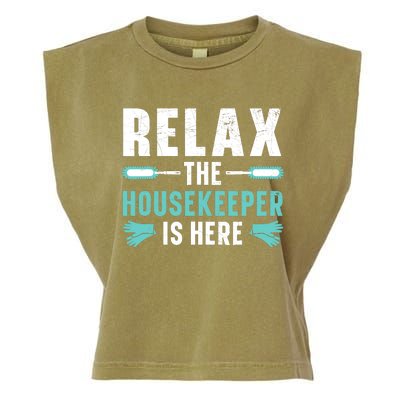 Housekeeping Housekeeper Cleaner Job Cleaning Crew Garment-Dyed Women's Muscle Tee