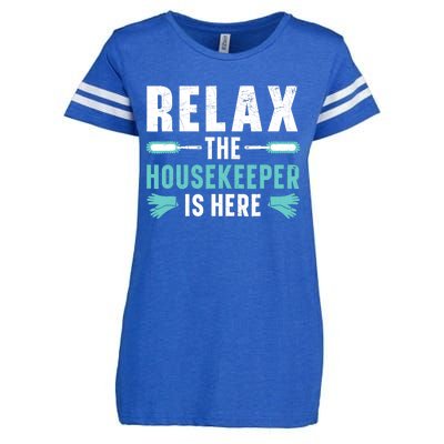 Housekeeping Housekeeper Cleaner Job Cleaning Crew Enza Ladies Jersey Football T-Shirt