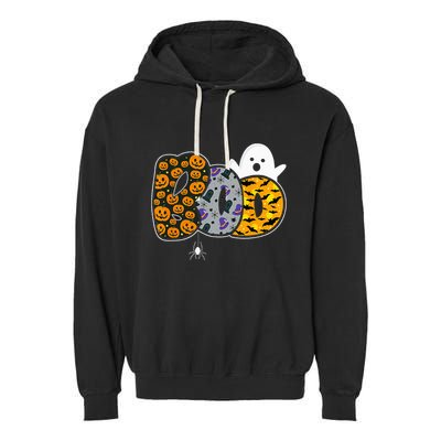 Hilarious Halloween Costume with Ghosts and Pumpkins Garment-Dyed Fleece Hoodie