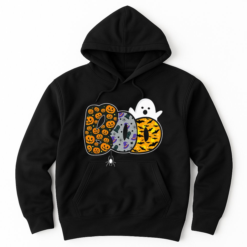 Hilarious Halloween Costume with Ghosts and Pumpkins Hoodie