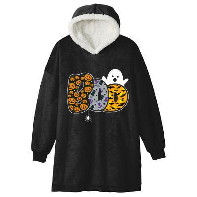 Hilarious Halloween Costume with Ghosts and Pumpkins Hooded Wearable Blanket