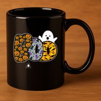 Hilarious Halloween Costume with Ghosts and Pumpkins 11oz C Handle Ceramic Mug