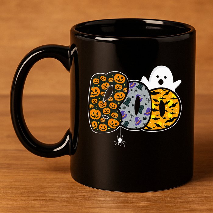 Hilarious Halloween Costume with Ghosts and Pumpkins 11oz C Handle Ceramic Mug