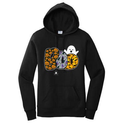 Hilarious Halloween Costume with Ghosts and Pumpkins Women's Pullover Hoodie