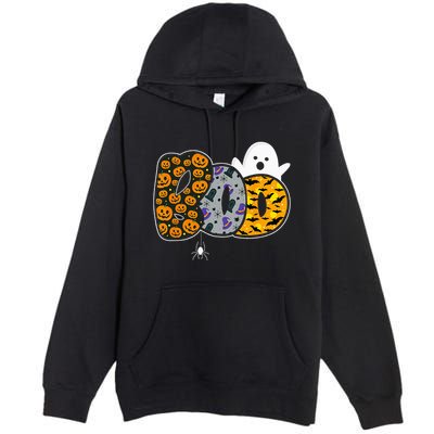 Hilarious Halloween Costume with Ghosts and Pumpkins Premium Pullover Hoodie
