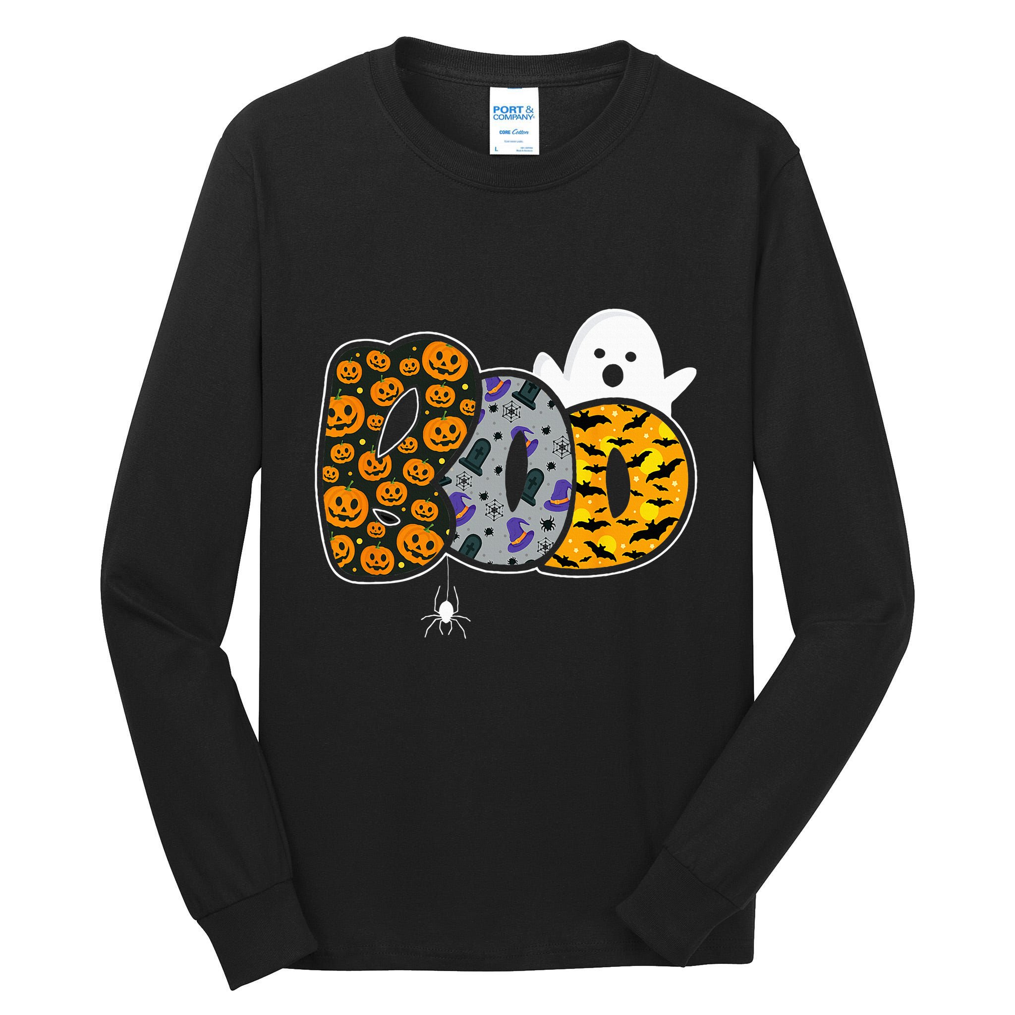 Hilarious Halloween Costume with Ghosts and Pumpkins Tall Long Sleeve T-Shirt