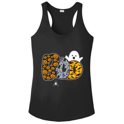 Hilarious Halloween Costume with Ghosts and Pumpkins Ladies PosiCharge Competitor Racerback Tank