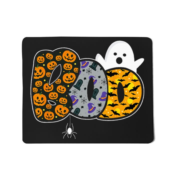 Hilarious Halloween Costume with Ghosts and Pumpkins Mousepad