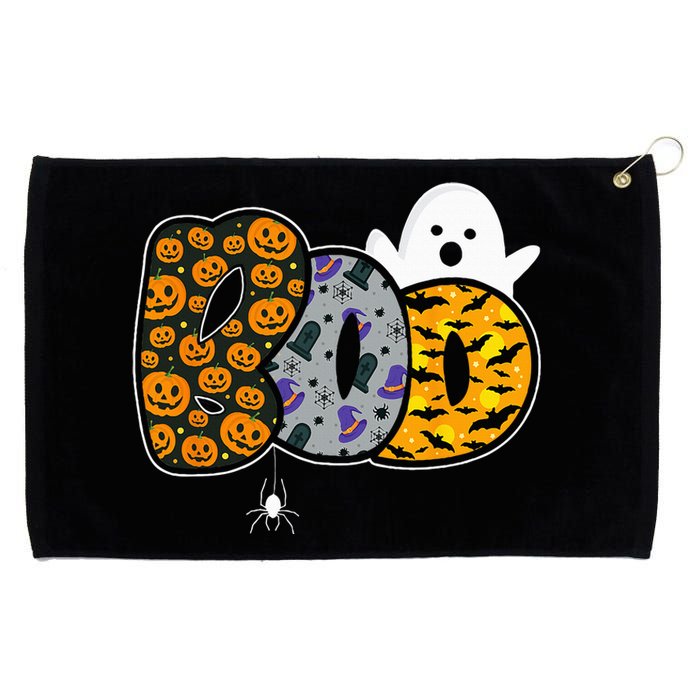 Hilarious Halloween Costume with Ghosts and Pumpkins Grommeted Golf Towel