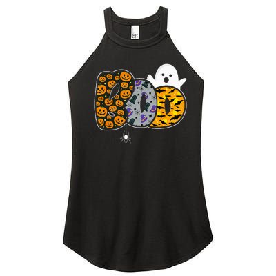 Hilarious Halloween Costume with Ghosts and Pumpkins Women’s Perfect Tri Rocker Tank