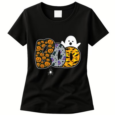 Hilarious Halloween Costume with Ghosts and Pumpkins Womens T-Shirt