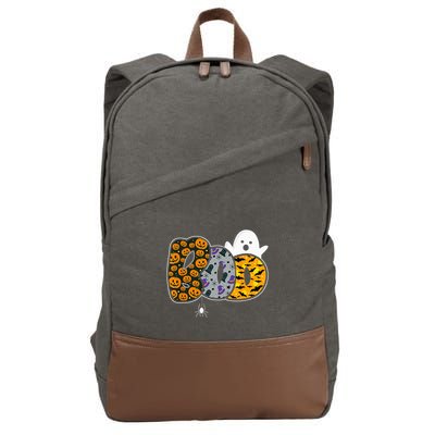 Hilarious Halloween Costume with Ghosts and Pumpkins Cotton Canvas Backpack