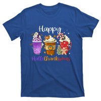 Happy Hallothanksmas Coffee Latte Halloween Thanksgiving Meaningful Gift T-Shirt