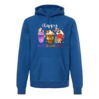 Happy Hallothanksmas Coffee Latte Halloween Thanksgiving Meaningful Gift Premium Hoodie