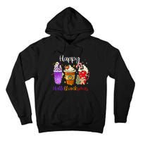 Happy Hallothanksmas Coffee Latte Halloween Thanksgiving Tall Hoodie