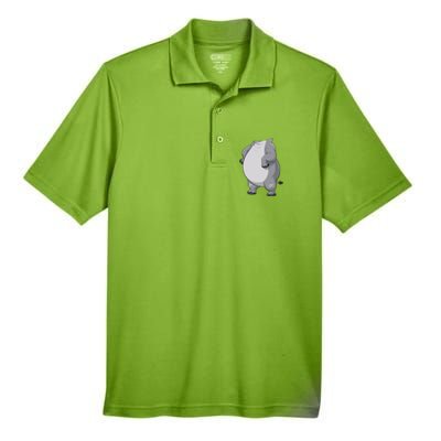 Hippo Hippopotamus Costume Gift Men's Origin Performance Pique Polo