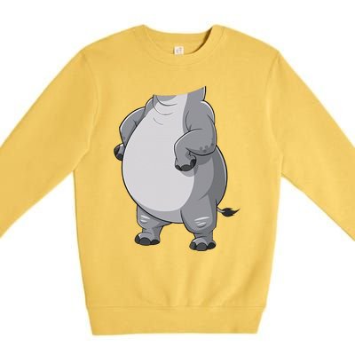 Hippo Hippopotamus Costume Gift Premium Crewneck Sweatshirt