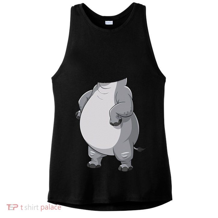 Hippo Hippopotamus Costume Gift Ladies PosiCharge Tri-Blend Wicking Tank