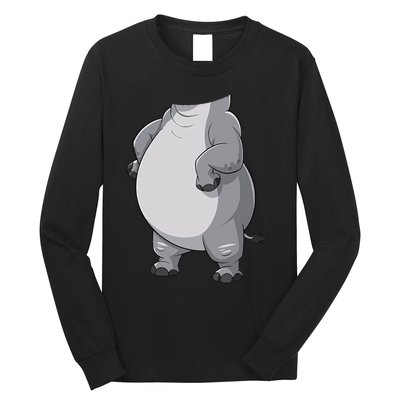 Hippo Hippopotamus Costume Gift Long Sleeve Shirt