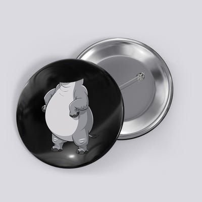 Hippo Hippopotamus Costume Gift Button