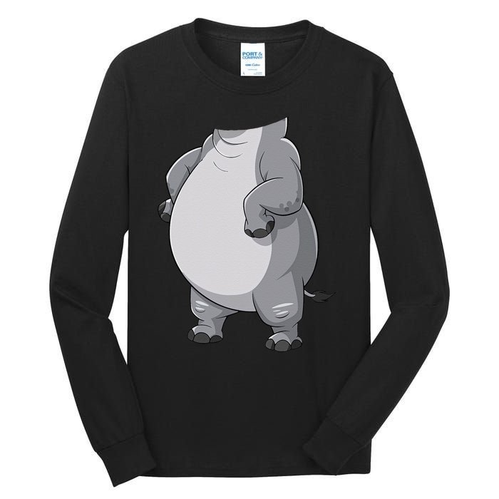 Hippo Hippopotamus Costume Gift Tall Long Sleeve T-Shirt