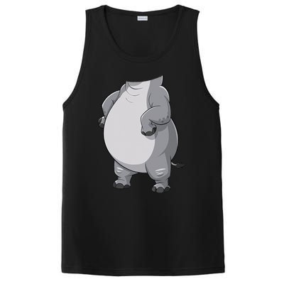 Hippo Hippopotamus Costume Gift PosiCharge Competitor Tank